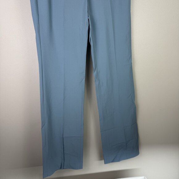 Theory Treeca Good Wool Pants Stone Blue Slim Flare Dress Trousers Size 0 NWT - Picture 5 of 12